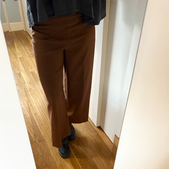 Joie Pants - Joie Brown High Waisted Wide Leg Cropped Pants